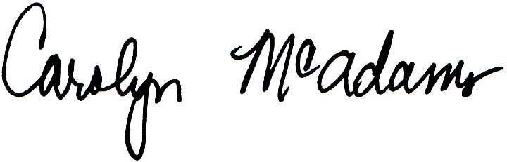 Carolyn McAdams Signature